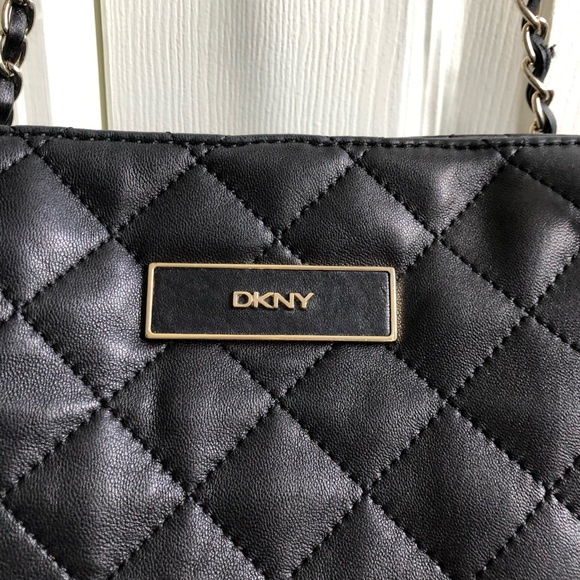 Vintage Donna Karan DKNY Quilted Leather Tote Bag - Picture 2 of 8